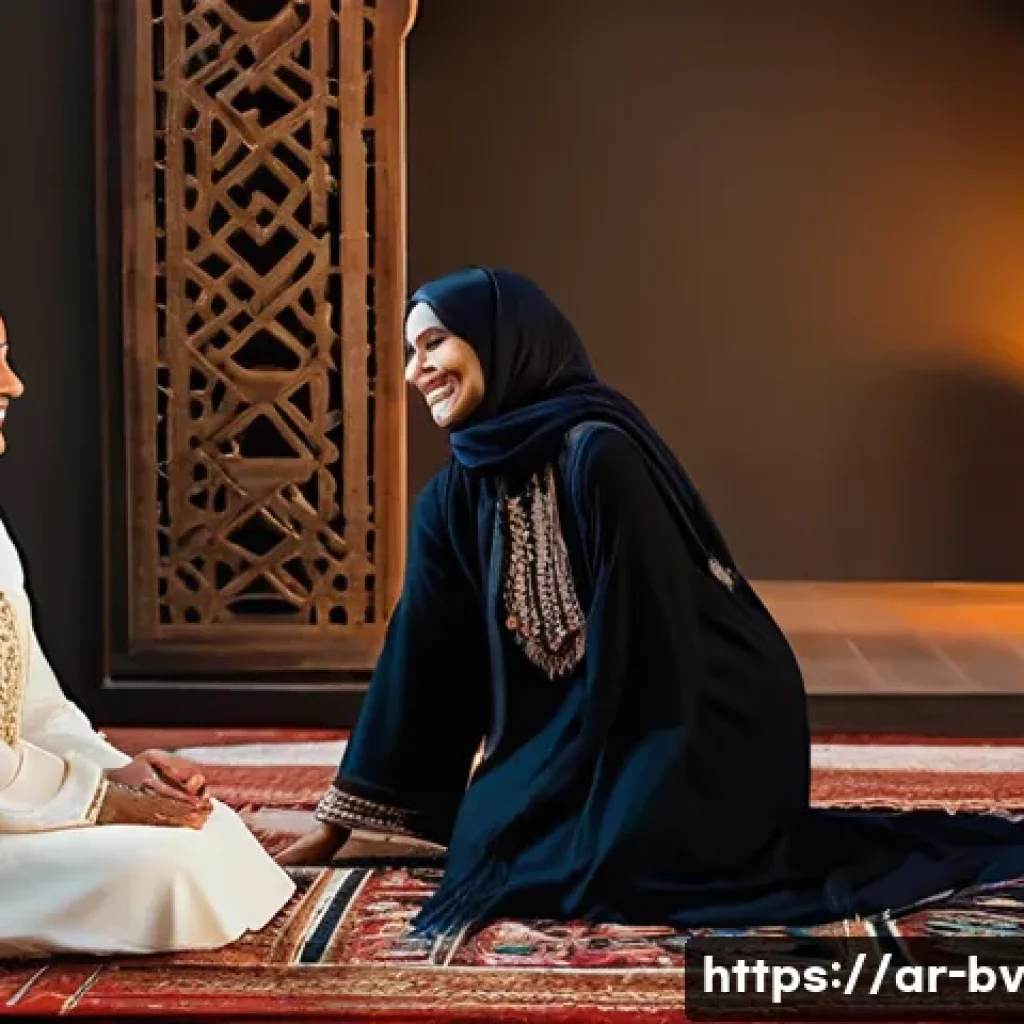 커뮤니케이션의 품질을 높이는 방법 - **Prompt 1: Empathetic Listening in an Arab Setting**
    A warm and intimate scene inside a beautif...