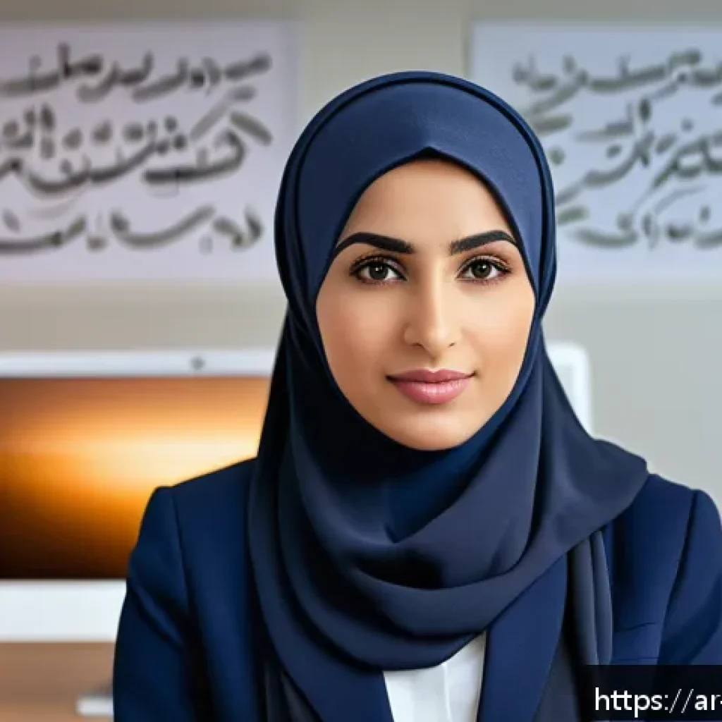 효과적인 대화의 기본 원칙 - A professional Middle Eastern woman attentively practicing active listening in a modern office setti...
